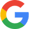 Google logo in red, yellow, blue and green colors on white background.
